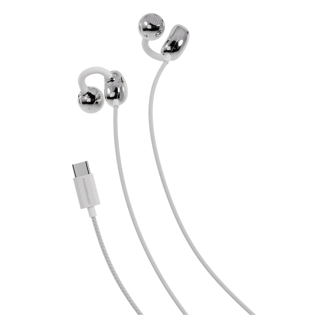 Fones de ouvido com fio USB-C Powerology Voro Earhook