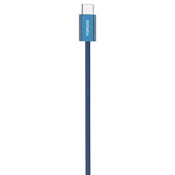 Alternative view of Cabo USB-C trançado 60W de alta velocidade 480 Mbps Porodo para carregamento e transferência de dados 1m - Prateado