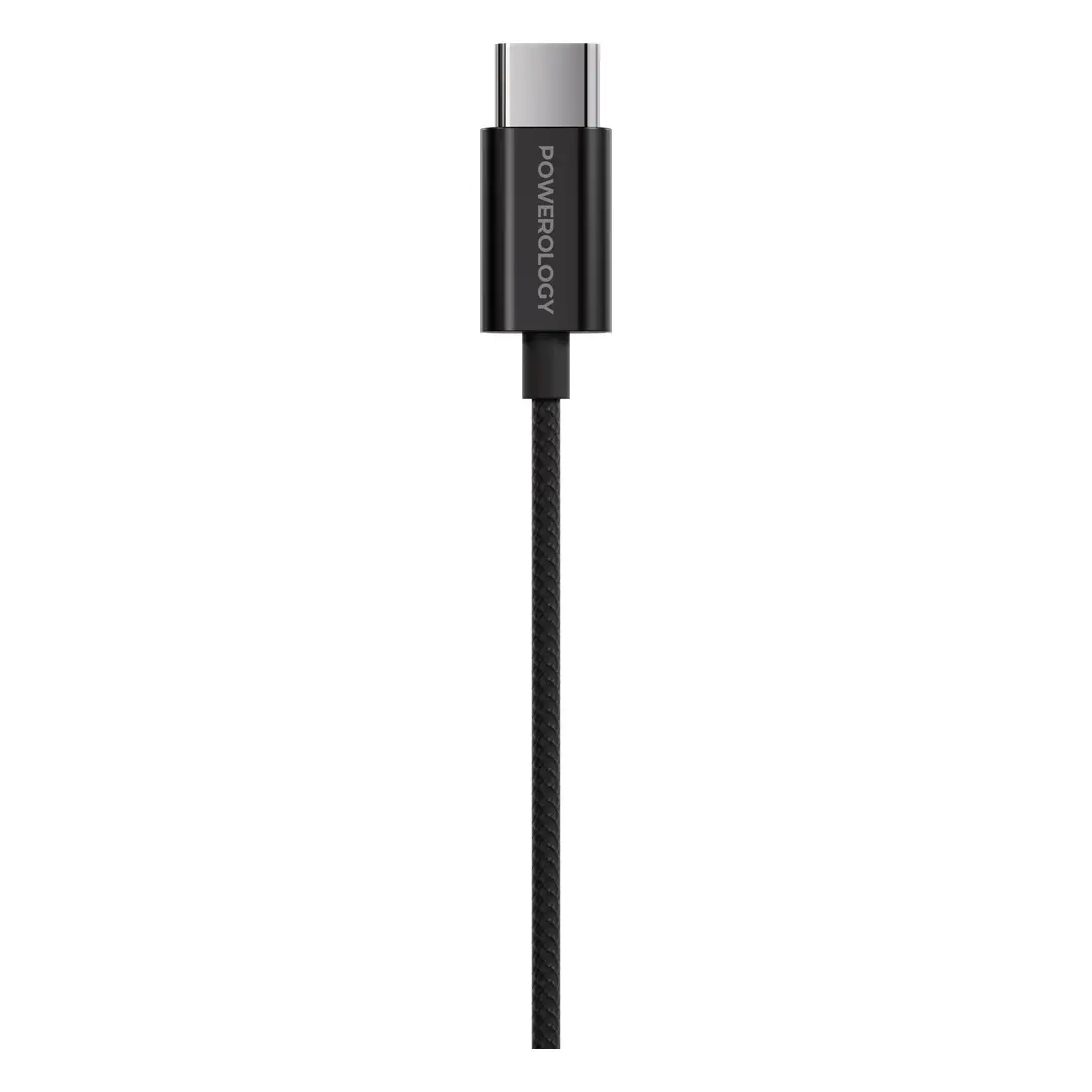 Auriculares com fio USB-C Powerology Voro Earhook - Preto - Image 4