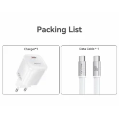 Alternative view of Carregador USB C Gan YC117 de 60W com cabo USB C Yesido - Branco