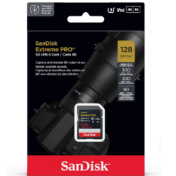 Cartão de Memória SDXC SANDISK Extreme PRO 128GB (300MB/s) UHS-II, U3, V90