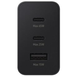 Carregador Samsung EP-T6530 65W Trio 2x USB-C + 1x USB-A Super Fast Charging Preto (Sem Cabo) angola luanda
