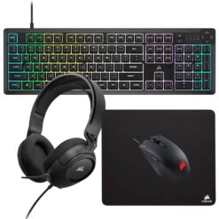 Alternative view of Bundle Corsair 4-in-1 Gaming Teclado K55 Core RGB (PT) + Rato Harpoon RGB Pro 12000DPI + Headset HS35 Surround v2 + Tapete de Rato M