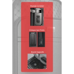 Mochila inteligente em couro com trava de segurança por impressão digital Yesido - Preta - Image 3