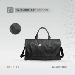 Mala de viagem Levelo AllinStyle em couro Saffiano - Preta - Image 5