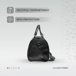 Mala de viagem Levelo AllinStyle em couro Saffiano - Preta - Image 7