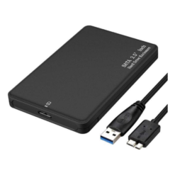 Disco Externo 500GB Haysenser 2.5″ com Cabo USB C e USB A – Preto