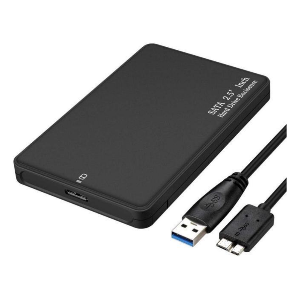 Disco Externo 500GB Haysenser 2.5″ com Cabo USB C e USB A – Preto