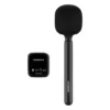 Microfone de lapela de mão Porodo com conexão para dois dispositivos - Preto