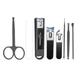 Conjunto de cortador de unhas portátil 8 em 1 Porodo Blue com kit de cuidados pessoais compacto - Imagem 3