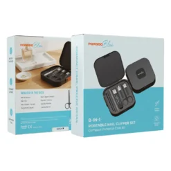 Conjunto de cortador de unhas portátil 8 em 1 Porodo Blue com kit de cuidados pessoais compacto - Imagem 4