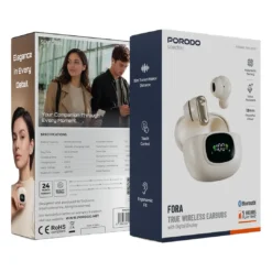 Auriculares Bluetooth Porodo Soundtec Fora com visor digital -  Bege - Image 8