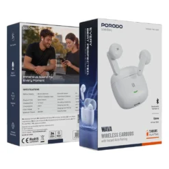 Auriculares Bluetooth Porodo Soundtec WAVA com emparelhamento automático instantâneo - Branco - Image 3