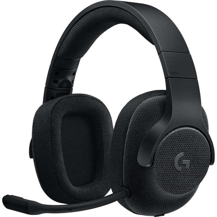 Fone de ouvido para jogos com fio Logitech G433 7.1 Surround (preto)