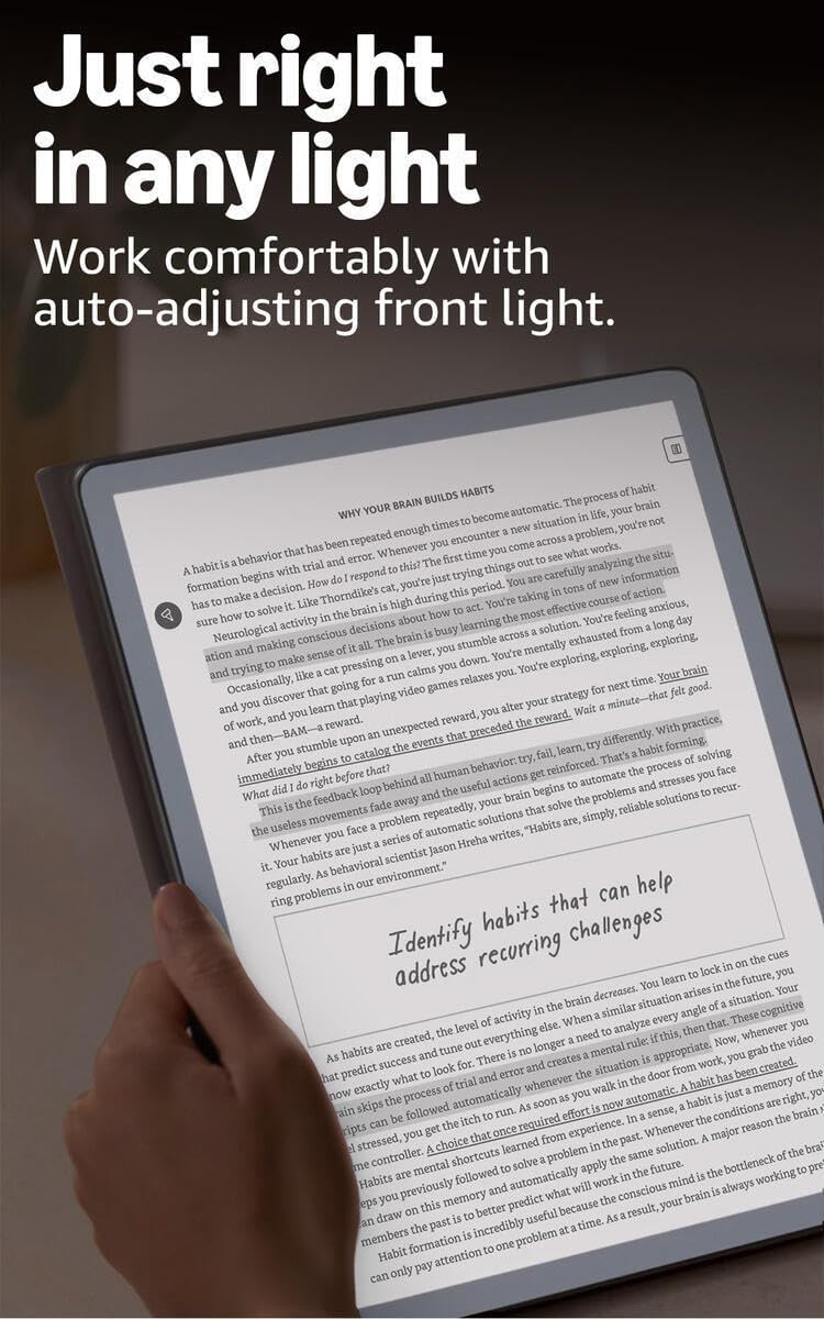Amazon Kindle Scribe 32GB (2026) — Tela de 11” com aparência de papel e luz frontal — Inclui caneta premium de grafite. - Image 9