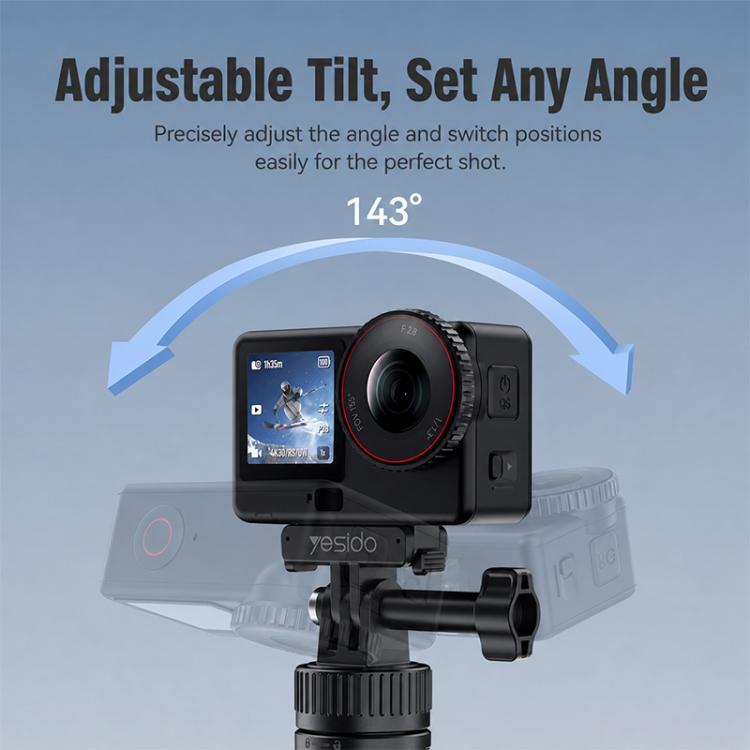 Bastão De Selfie Magnético Yesido Sf37 Para Dji Osmo Action 6/5 Pro/4/Osmo 360 - Preto - Image 5