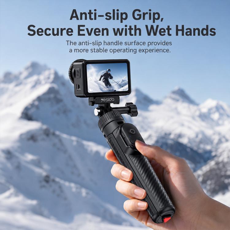 Bastão de selfie magnético Yesido SF37 para DJI Osmo Action 6/5 Pro/4/Osmo 360 - Preto