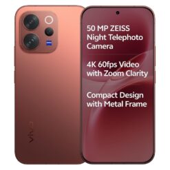 Smartphone Vivo V70 5G 12 + 256 GB | Câmera ZEISS 50 MP | Tela AMOLED curva de 1,5K e 120 Hz | 6500 mAh | IP69, bateria com 4 anos de vida útil - Marrom
