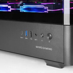 Alternative view of Caixa ATX Mars Gaming MC-LCDPRO LCD IPS 7.2" Tempered Glass Preta