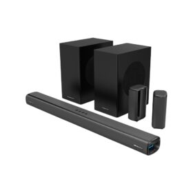 Sistema de Home Theater Sem Fio Powerology 5.2.4CH com Dois Subwoofers - Preto