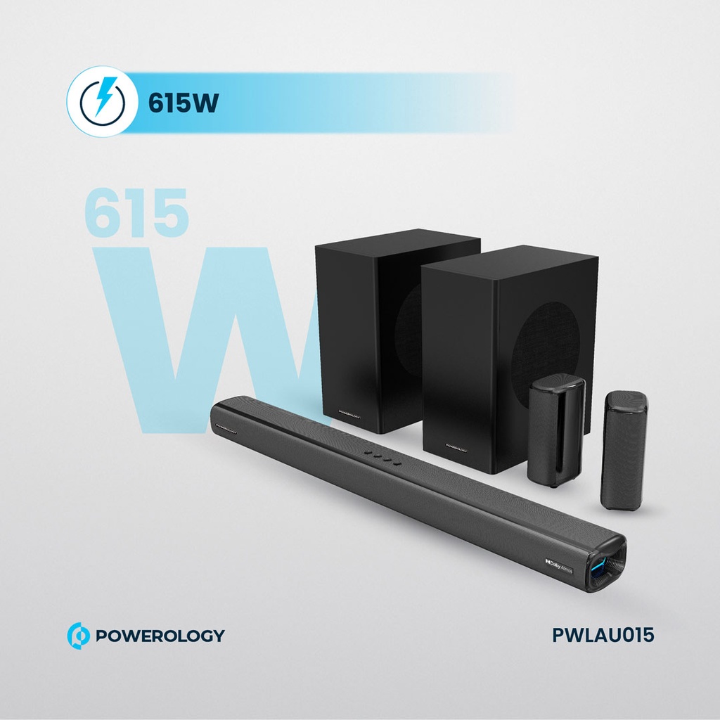 Sistema de Home Theater Sem Fio Powerology 5.2.4CH com Dois Subwoofers - Preto - Image 5