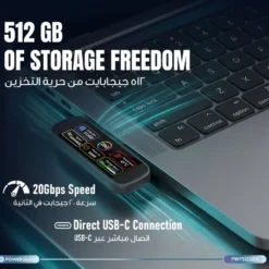 Mini SSD portátil de 512GB Powerology Vaultx - Preto - Imagem 10