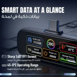 Mini SSD portátil de 512GB Powerology Vaultx - Preto - Imagem 9