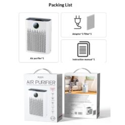 Alternative view of Purificador de ar YESIDO com Wi-Fi, tripla filtragem inteligente, monitor de PM2.5, ultrassilencioso e removedor de formaldeído - Branco