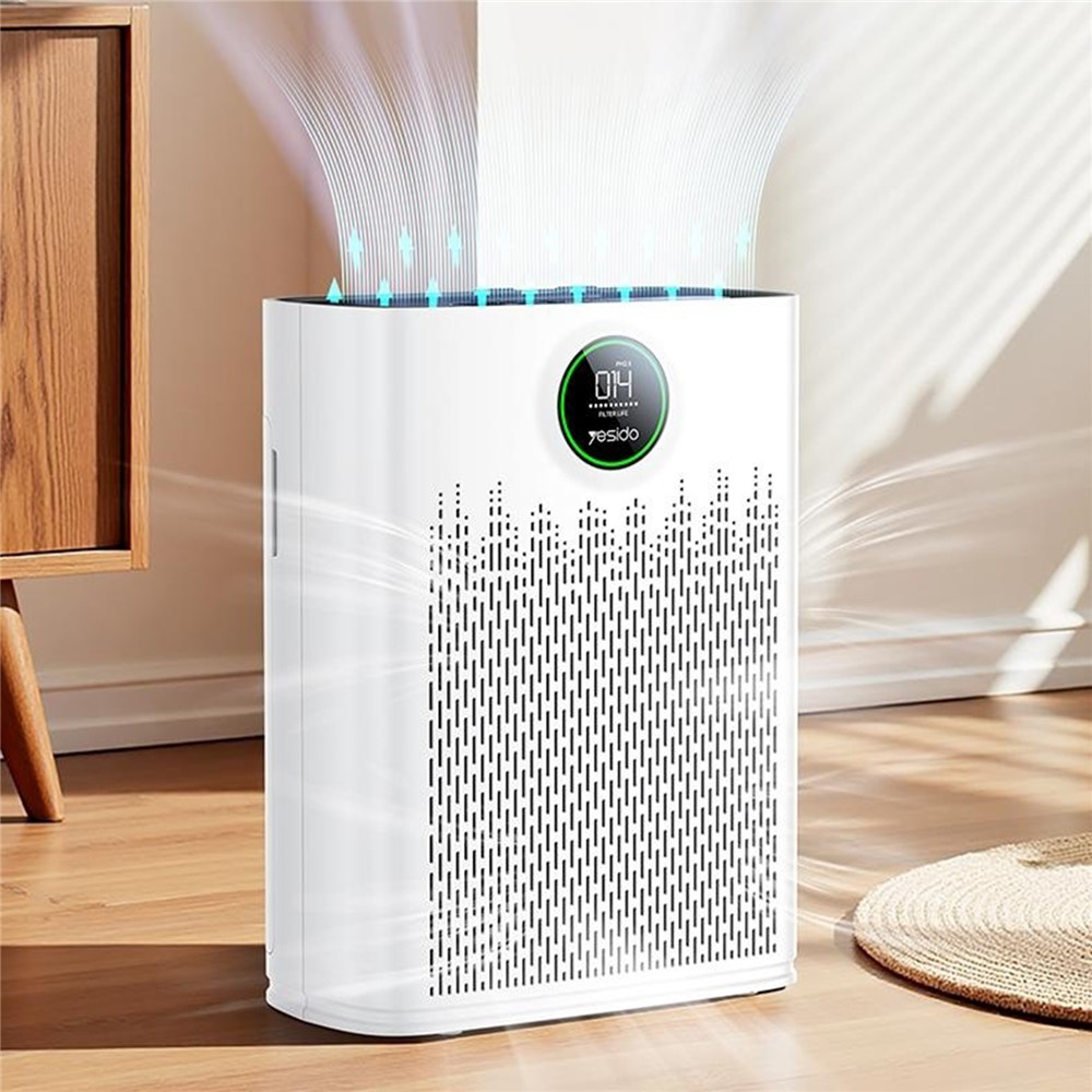 Purificador de ar YESIDO com Wi-Fi, tripla filtragem inteligente, monitor de PM2.5, ultrassilencioso e removedor de formaldeído - Branco - Image 13