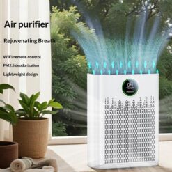 Purificador de ar YESIDO com Wi-Fi, tripla filtragem inteligente, monitor de PM2.5, ultrassilencioso e removedor de formaldeído - Branco - Image 3