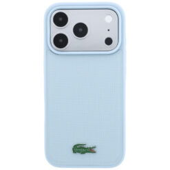 Capa Lacoste Petit Piqué Lacquer Logo Magsafe para iPhone 18 Pro Max e 17 Pro Max Azul