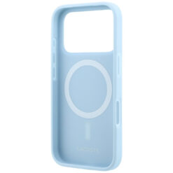 Capa Lacoste Petit Piqué Lacquer Logo Magsafe para iPhone 18 Pro Max e 17 Pro Max Azul