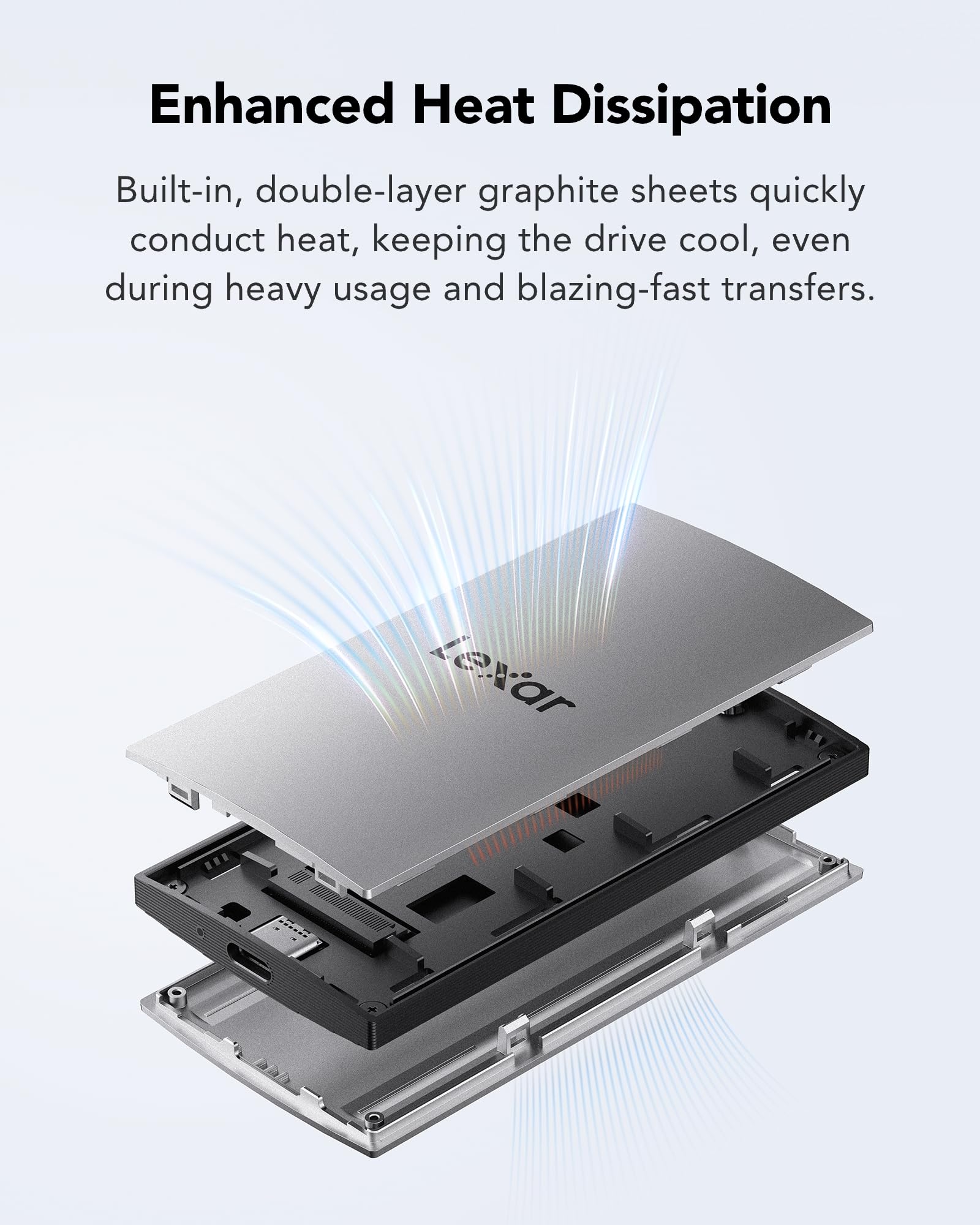 Disco SSD externo Lexar ES3 de 2TB SSD portátil USB 3.2 Gen 2até 1050 MB/scompatível com iPhone Series, Mac, PS5 e Xbox - Imagem 3