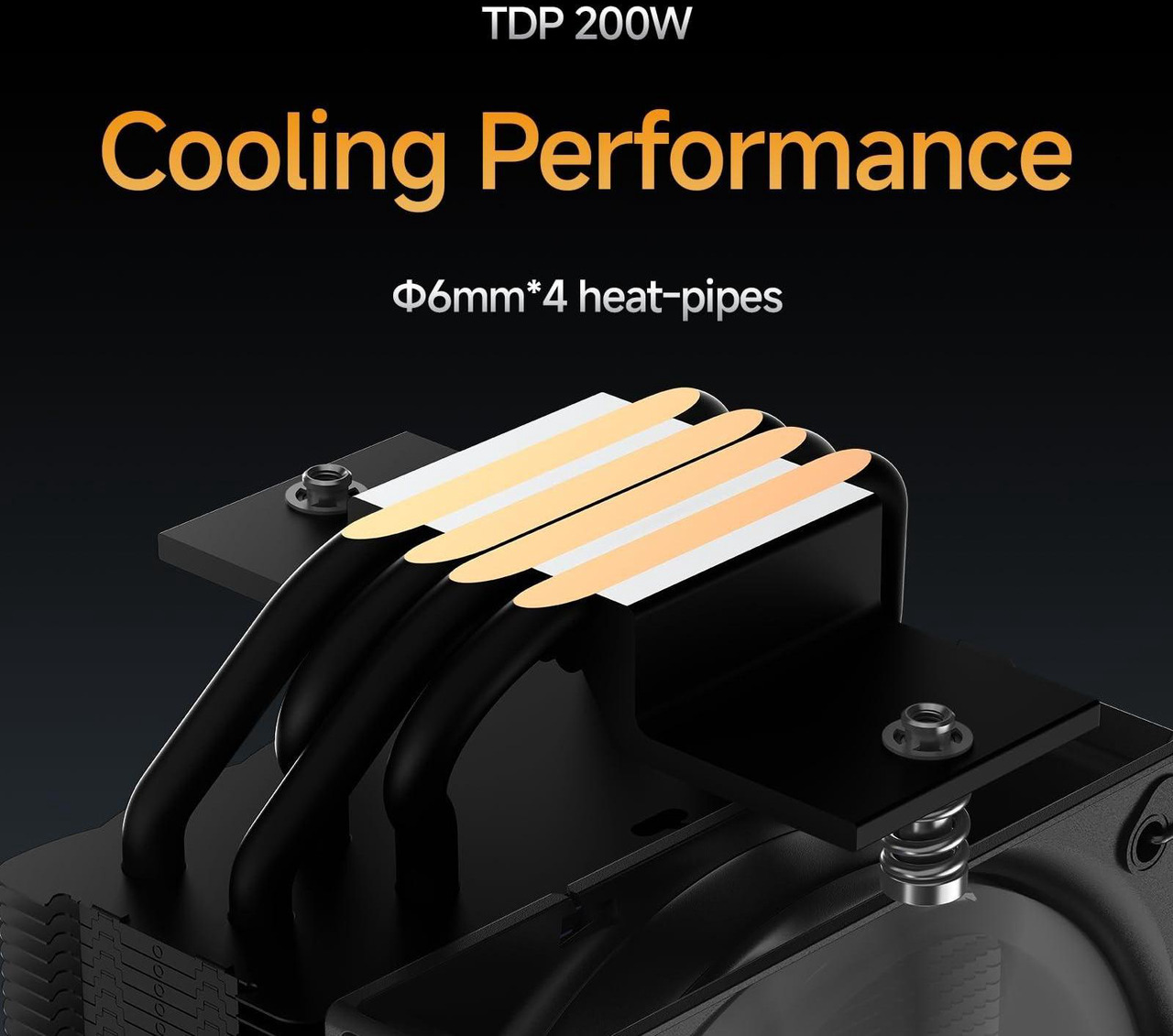 Air Cooler para CPU Gamma A40 ARGB, Torre Compacta de 133mm com Ventoinha PWM de 100mm - Image 3