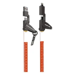 Cabo de carregamento ultrarrápido Lanyard 4 em 1 de 240W - Laranja