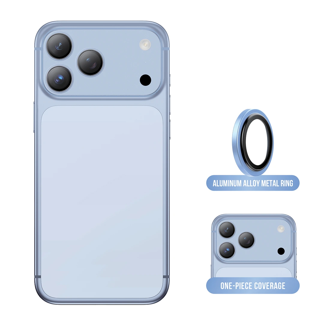 Proctector extendido Lente de câmera Green Lion Pro para iPhone 18 Pro - Light Blue - Imagem 4