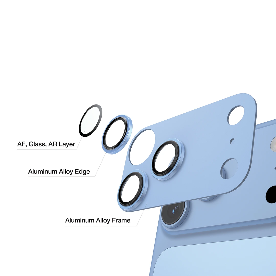Proctector extendido Lente de câmera Green Lion Pro para iPhone 18 Pro - Light Blue - Imagem 3