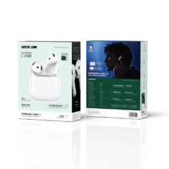 Auriculares Bluetooth Earbuds 5 com cancelamento de ruido activo ANC Green Lion - Branco - Imagem 4