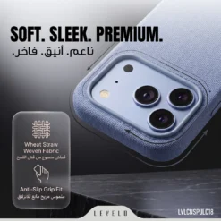 Capa Levelo Cannes em couro PU macio premium com MagSafe para iPhone 18 Pro Max/ 17 Pro Max - Cinza - Image 3