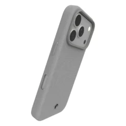 Alternative view of Capa Levelo Cannes em couro PU macio premium com MagSafe para iPhone 18 Pro Max/ 17 Pro Max - Cinza