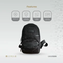 Bolsa tiracolo urbana Levelo - Preta - Image 9