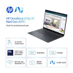 Portátil HP Omnibook X Flip 16" Intel Ultra 7 16GB 1TB SSD W11 - Image 4