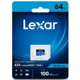 Cartão MicroSD Lexar LMS0633064G-BNNNG 64GB Azul Alta Velocidade