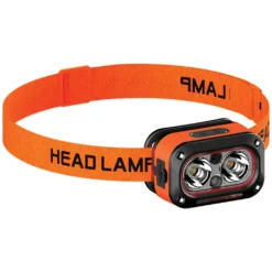 Lanterna de cabeça LED recarregável Porodo com sensor de ondas - Laranja