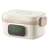 Lancheira elétrica Porodo Lifestyle HealthMate de 650ml com função de aquecimento e visor digital – Bege