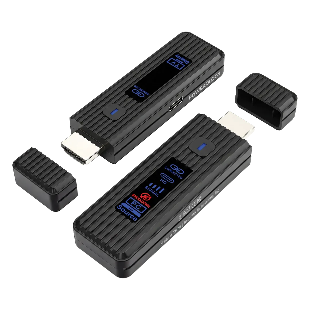 Transmissor e receptor HDMI sem fio Powerology VELINK - Preto