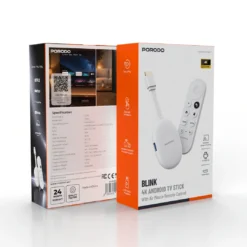 Alternative view of Android TV Stick Porodo Blink 4K com controle remoto Air Mouse - Branco