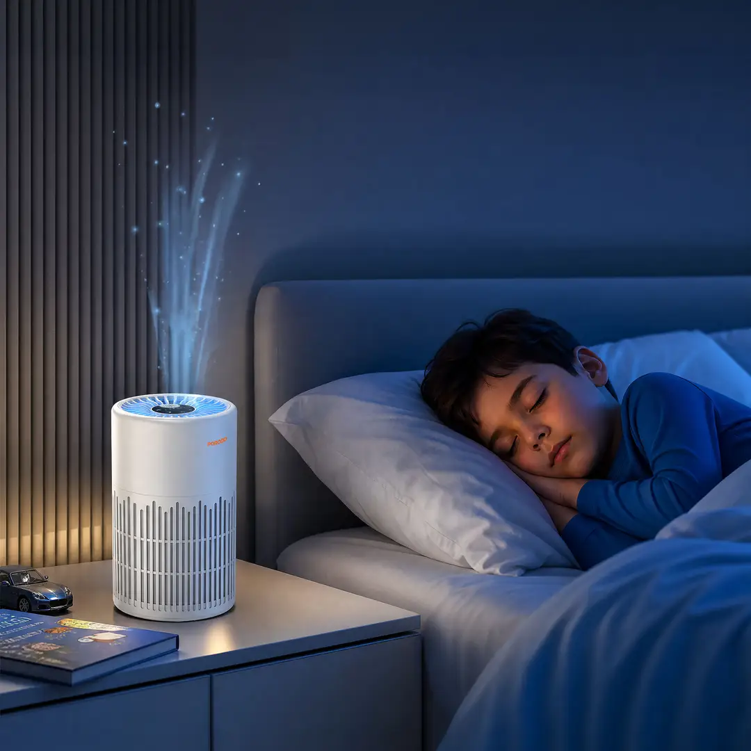 Purificador de ar inteligente Porodo Lifestyle Purea com filtro HEPA H13 de 3 camadas - Branco