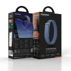 Alternative view of Pulseira inteligente de monitoramentoPorodo TrackFit Evo com alça ajustável e durável - Azul