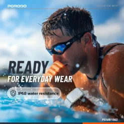 Pulseira inteligente Porodo Trackfit X com rastreador de atividades físicas e aplicativo de exibição - Branca - Imagem 6